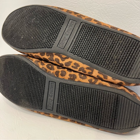 Juicy Couture Loafer Shoes Cozy Slippers Glitter Rhinestone Fur Lined Size 10 - Picture 10 of 11